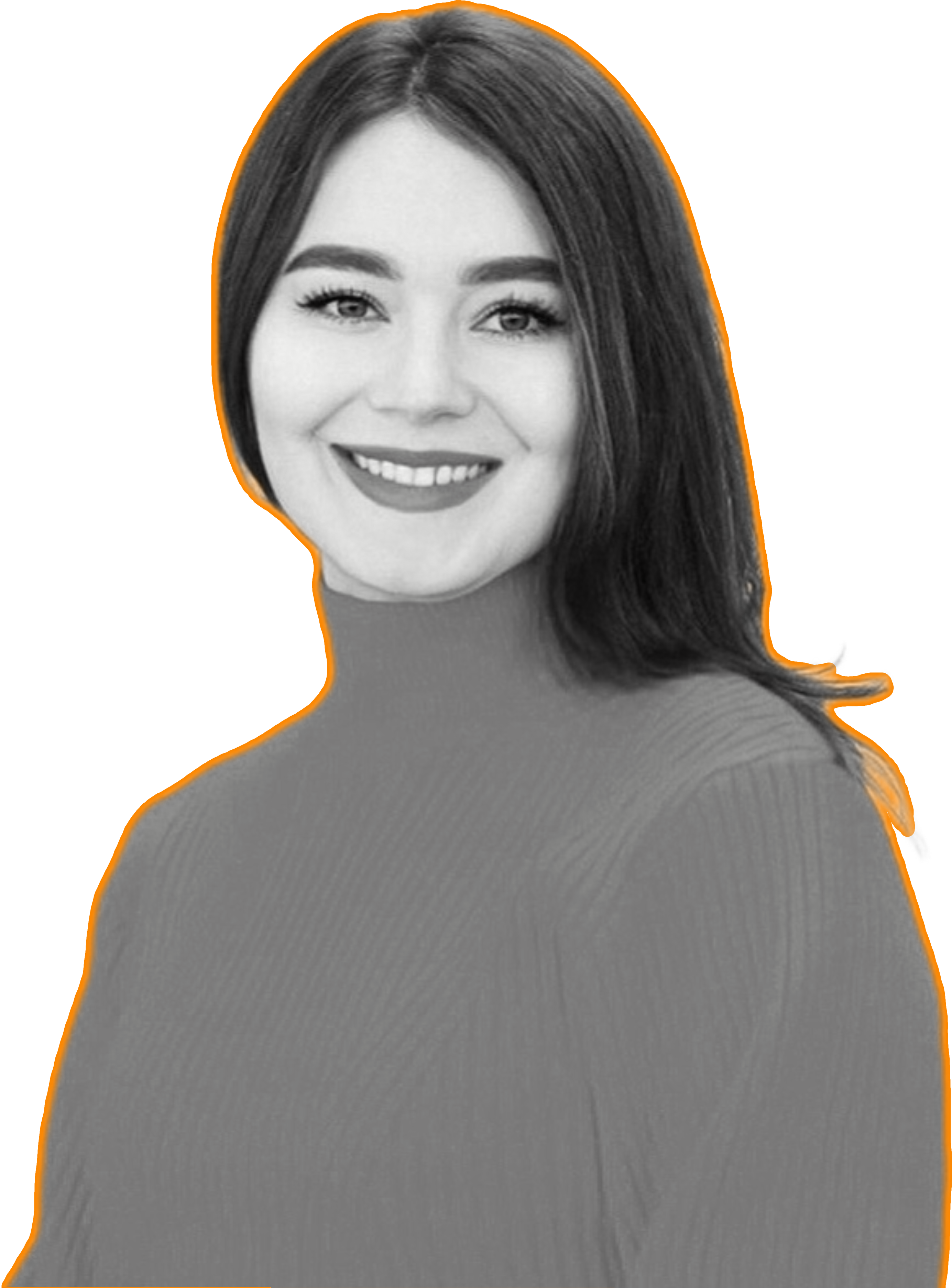 Hero image with orange stroke around